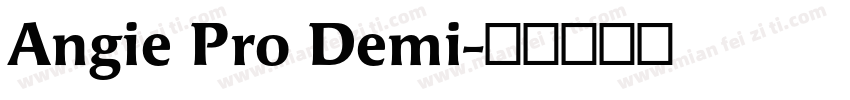 Angie Pro Demi字体转换